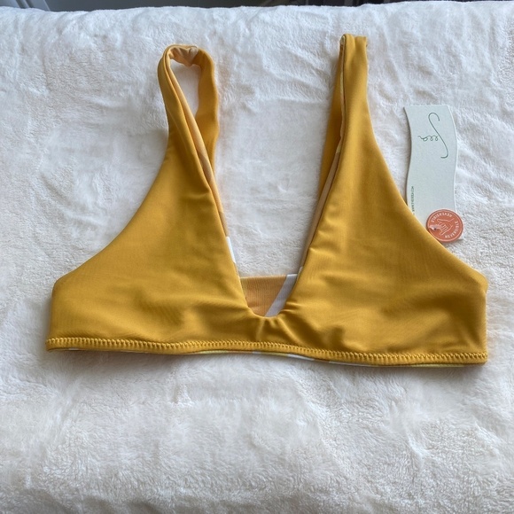 New! Seea Brasilia Reversible Bikini Top Solaris yellow 14696 - Picture 11 of 15
